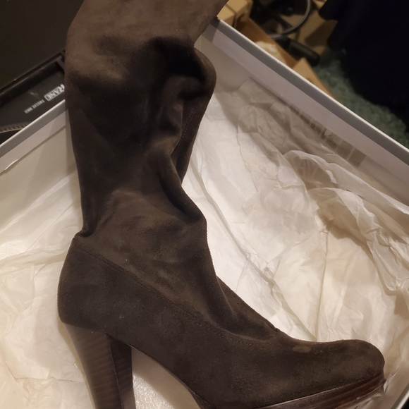 Nine West Dark Brown high boots size 7 - Picture 1 of 9